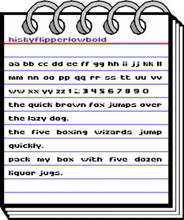 HISKYFLIPPERLOWBOLD Regular animated font preview