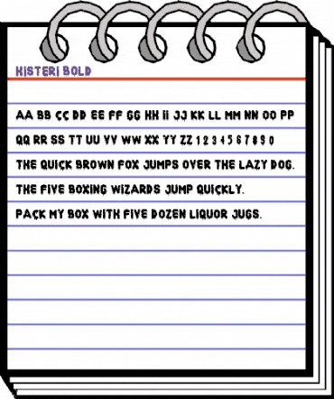 Histery Bold animated font preview