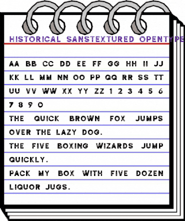 Historical Sans Textured animated font preview Historical Sans Textured animated font preview