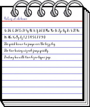 history of alabama Regular animated font preview