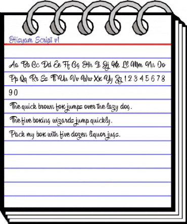 Hisyam Script Personal Use Regular animated font preview