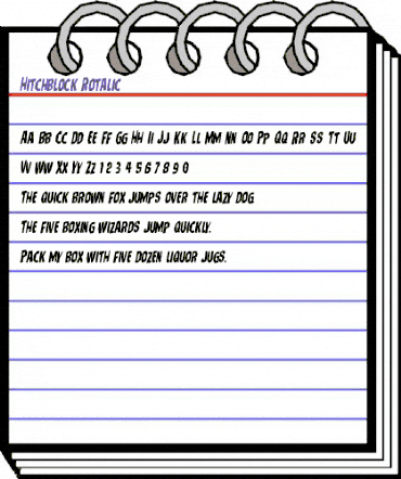 Hitchblock Rotalic Italic animated font preview Hitchblock Rotalic Italic animated font preview