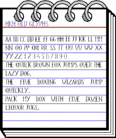 HKH Old Glyphs Regular animated font preview