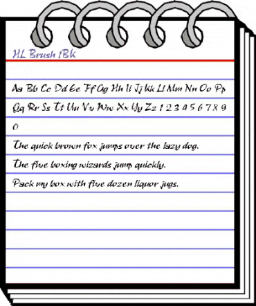 HL Brush 1BK Regular animated font preview