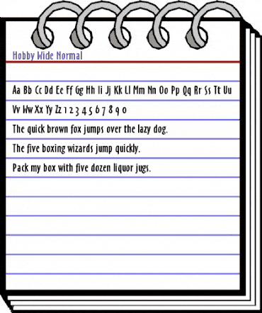 Hobby Wide Normal animated font preview