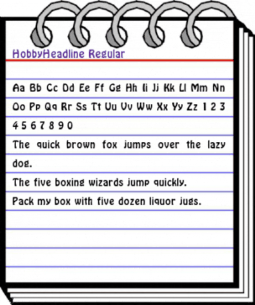 HobbyHeadline normal animated font preview