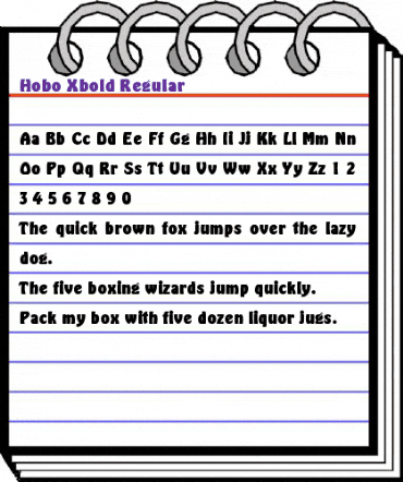 Hobo-Xbold Regular animated font preview