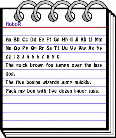 HoboR Regular animated font preview