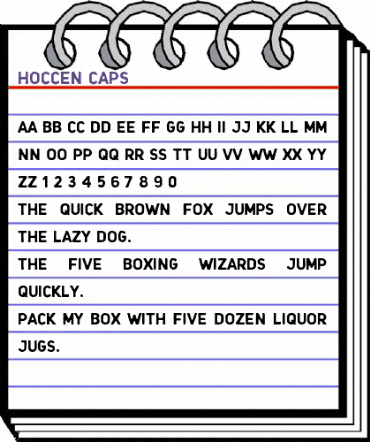 HOCCEN CAPS Regular animated font preview