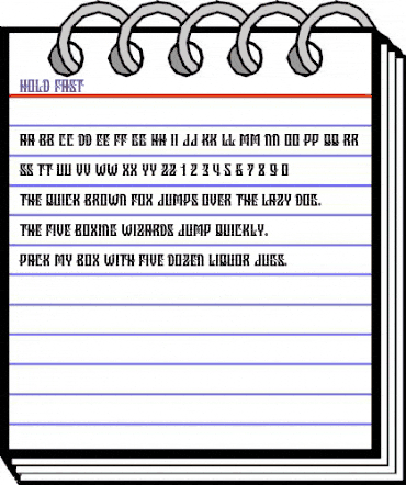 Hold Fast Regular animated font preview
