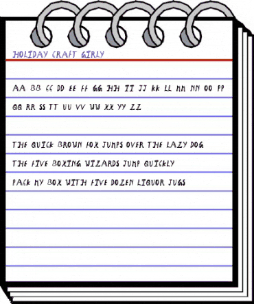 Holiday Craft Girly animated font preview Holiday Craft Girly animated font preview