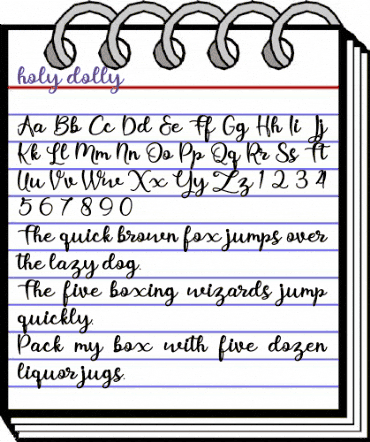 holy dolly Regular animated font preview