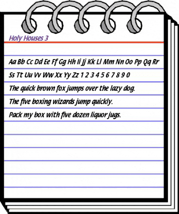 Holy Houses 3 Regular animated font preview