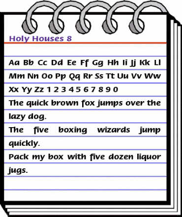 Holy Houses 8 Regular animated font preview