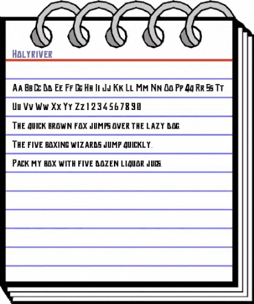 Holyriver Regular animated font preview