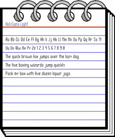 HolySans-Light Light animated font preview