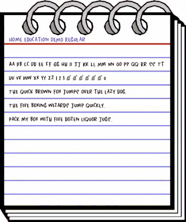 Home Education DEMO Regular animated font preview