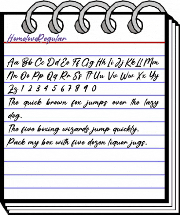 Homelove Regular animated font preview