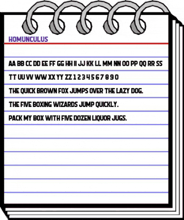 Homunculus Regular animated font preview Homunculus Regular animated font preview
