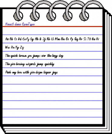 Honest Honest animated font preview