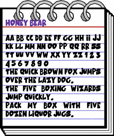 Honey Bear Regular animated font preview