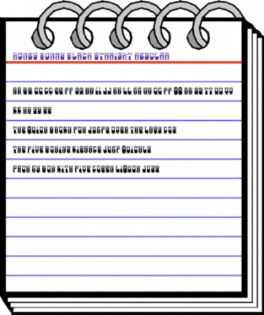 Honey Bunny Black Straight Regular animated font preview