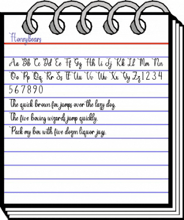 Honeybears Regular animated font preview