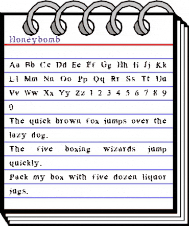 Honeybomb Normal animated font preview