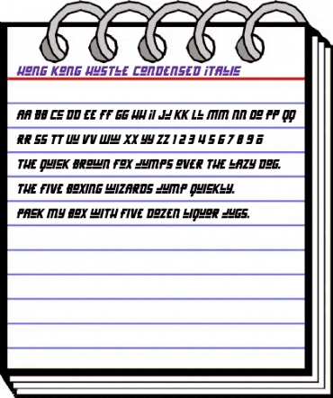 Hong Kong Hustle Condensed Italic Condensed Italic animated font preview