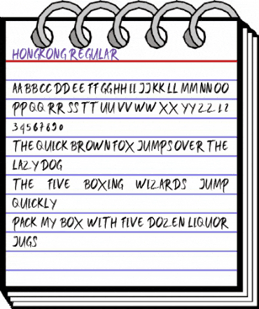 HONGKONG Regular animated font preview