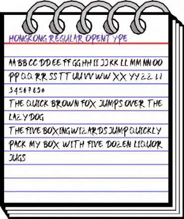 HONGKONG Regular animated font preview