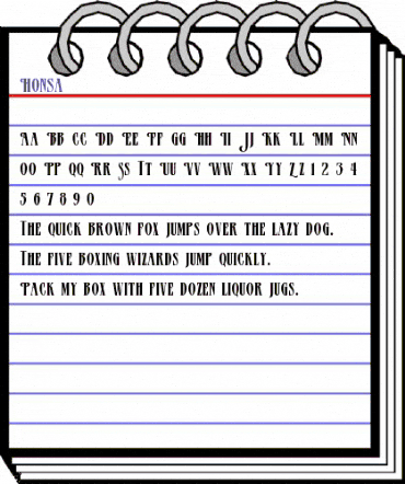 Honsa Regular animated font preview