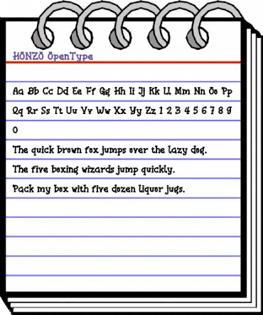 HONZO Regular animated font preview