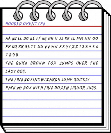 Hooded Regular animated font preview