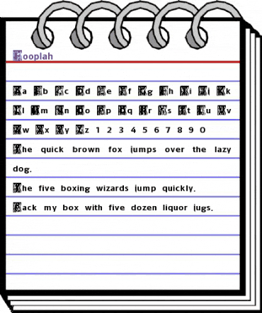 Hooplah Regular animated font preview