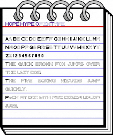 HOPE-HYPE Regular animated font preview