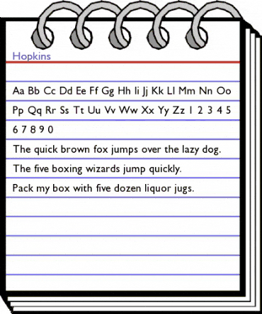 Hopkins Regular animated font preview