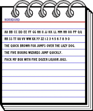HorndonD Regular animated font preview HorndonD Regular animated font preview