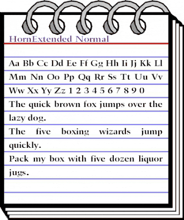 HornExtended Normal animated font preview