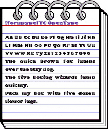 Hornpype ITC Regular animated font preview