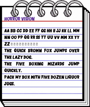 HORROR VISION Regular animated font preview