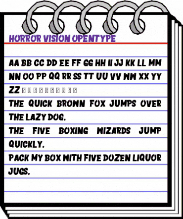 HORROR VISION Regular animated font preview