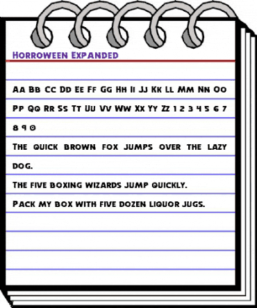 Horroween Expanded Expanded animated font preview