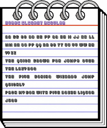 Horse Elegant Regular animated font preview