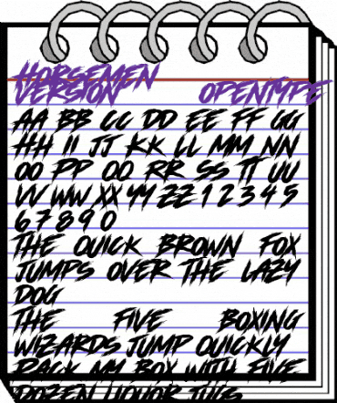 Horsemen (Demo Version) Regular animated font preview