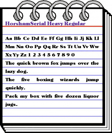 HorshamSerial-Heavy Regular animated font preview