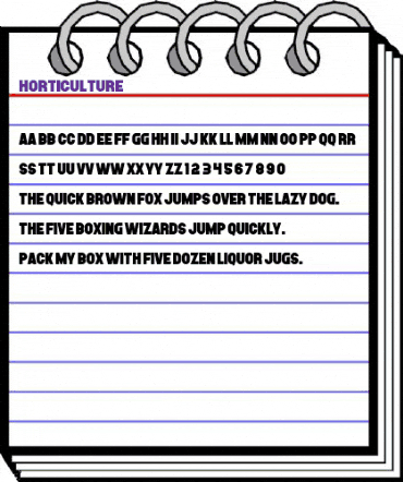 Horticulture Regular animated font preview