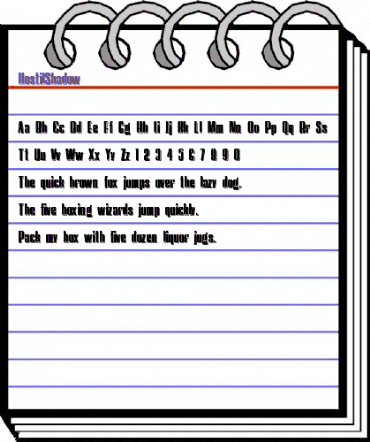 HostilShadow Regular animated font preview