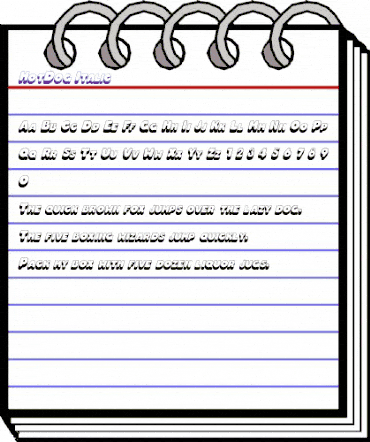 HotDog Italic Italic animated font preview