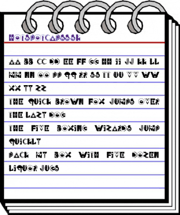 HotSpotCapsSSK Regular animated font preview